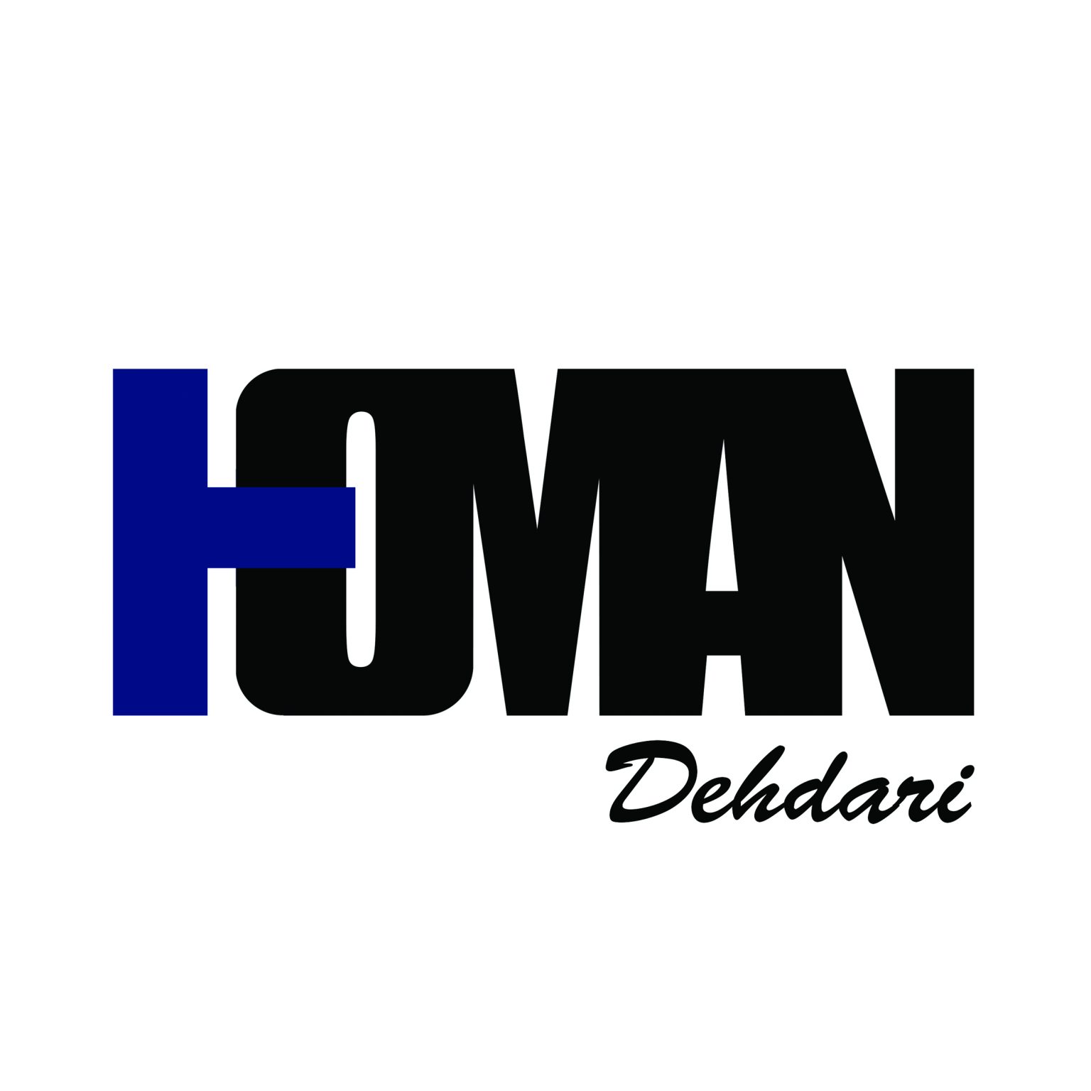"طراحی-لوگو-تایپوگرافی-هومن-با-طراحی-خاص-و-مدرن"