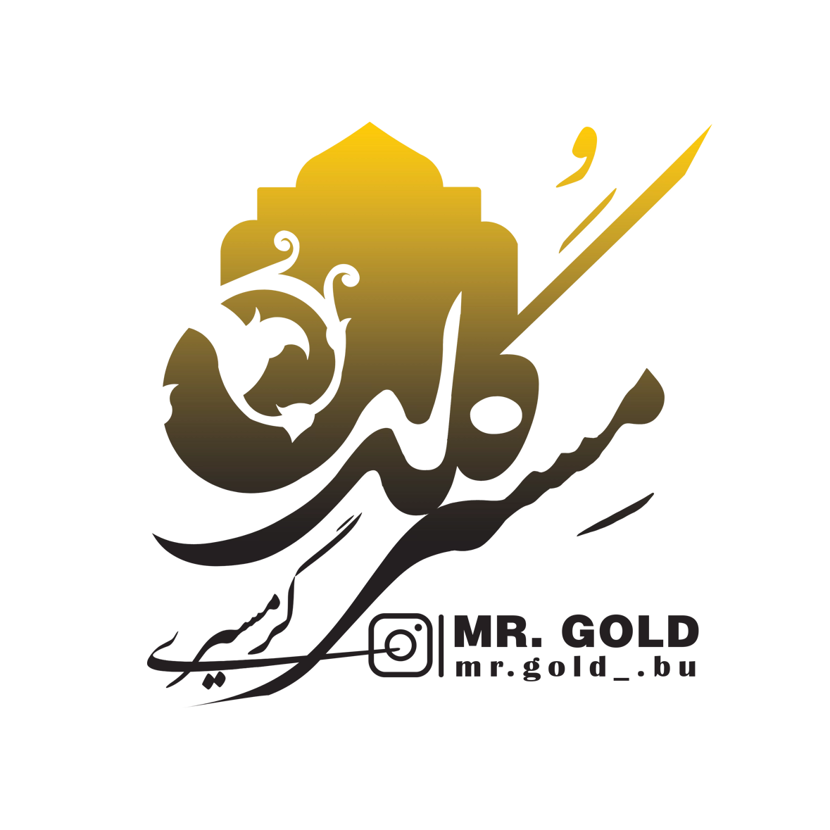 طراحی لوگو تایپ طلا و سکه مستر گلد