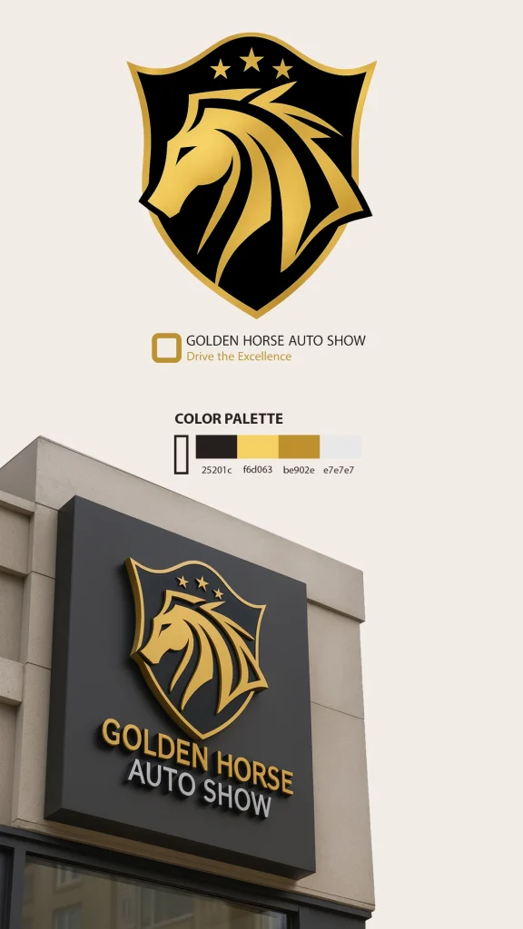 طراحی اتو گالری اسب طلایی